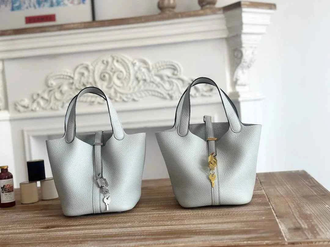 Hermès Picotin Lock 18 pocket bag Togo Leather Light Blue H9352005