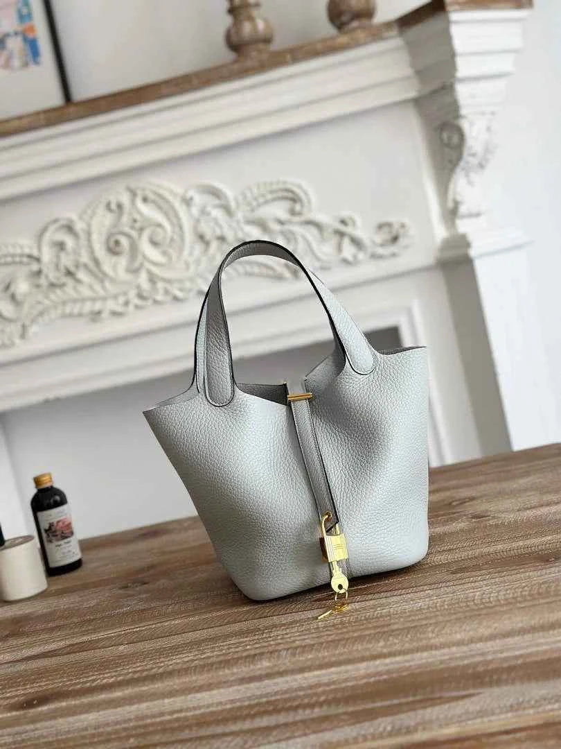 Hermès Picotin Lock 18 pocket bag Togo Leather Light Blue H9352005