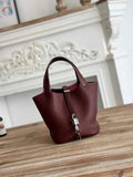 Hermès Picotin Lock 18 pocket bag Togo Leather Wine Red H9352005