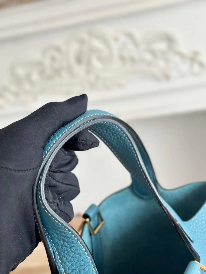 Hermès Picotin Lock 18 pocket bag Togo Leather Blue H9352002
