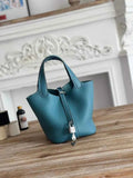 Hermès Picotin Lock 18 pocket bag Togo Leather Blue H9352002