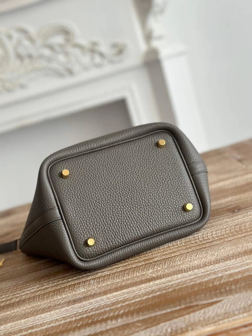 Hermès Picotin Lock 18 pocket bag Togo Leather dark gray H9352001