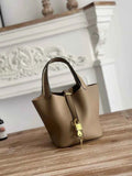 Hermès Picotin Lock 18 pocket bag Togo Leather H935100 gray