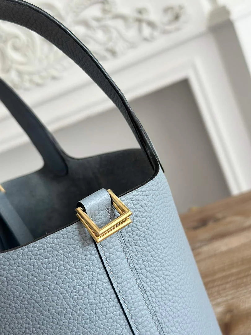 Hermès Picotin Lock 18 pocket bag Togo Leather light blue H9352003