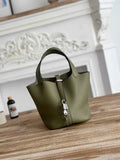 Hermès Picotin Lock 18 pocket bag Togo Leather Army Green H9352001