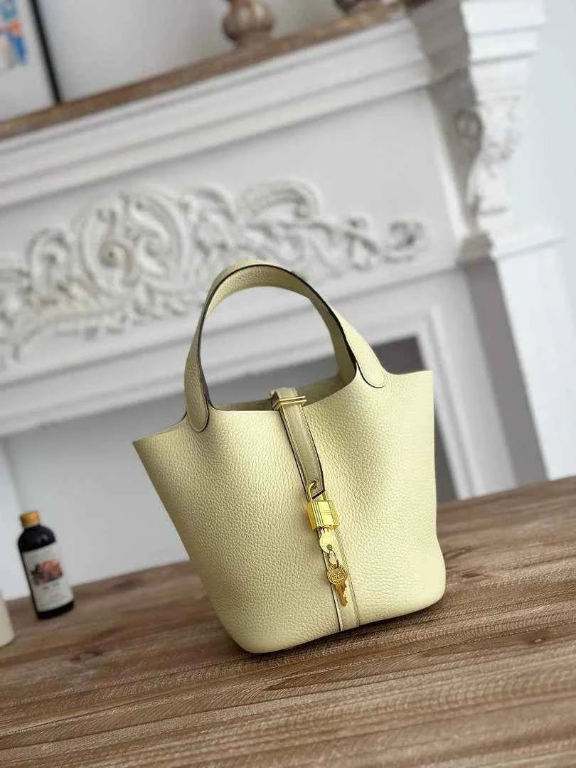 Hermès Picotin Lock 18 pocket bag Togo Leather H935100 light yellow