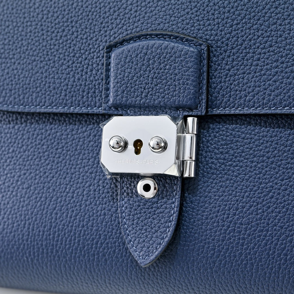Hermès Sac a Depeches 24 – Togo Calfskin Navy - Default Title - View 6