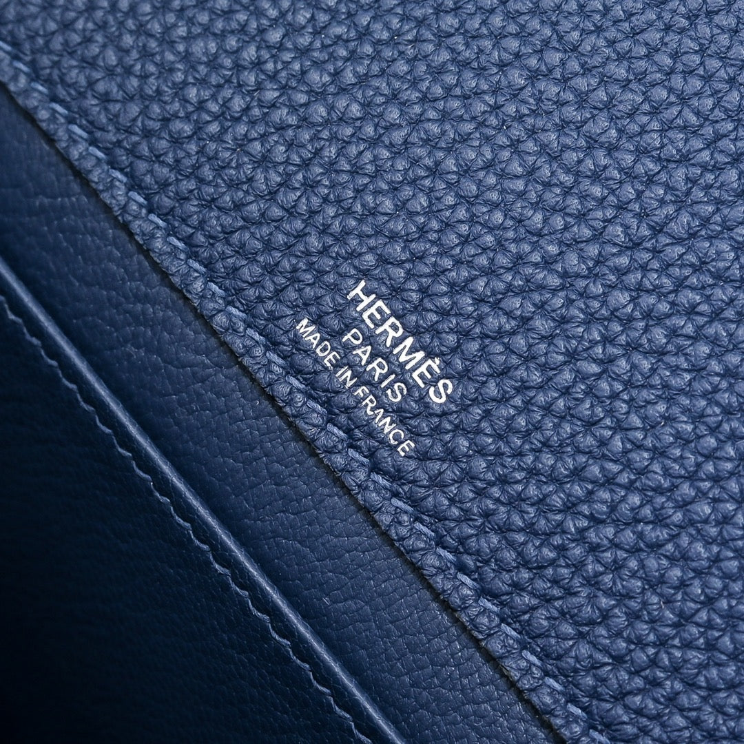 Hermès Sac a Depeches 24 – Togo Calfskin Navy - Default Title - View 8
