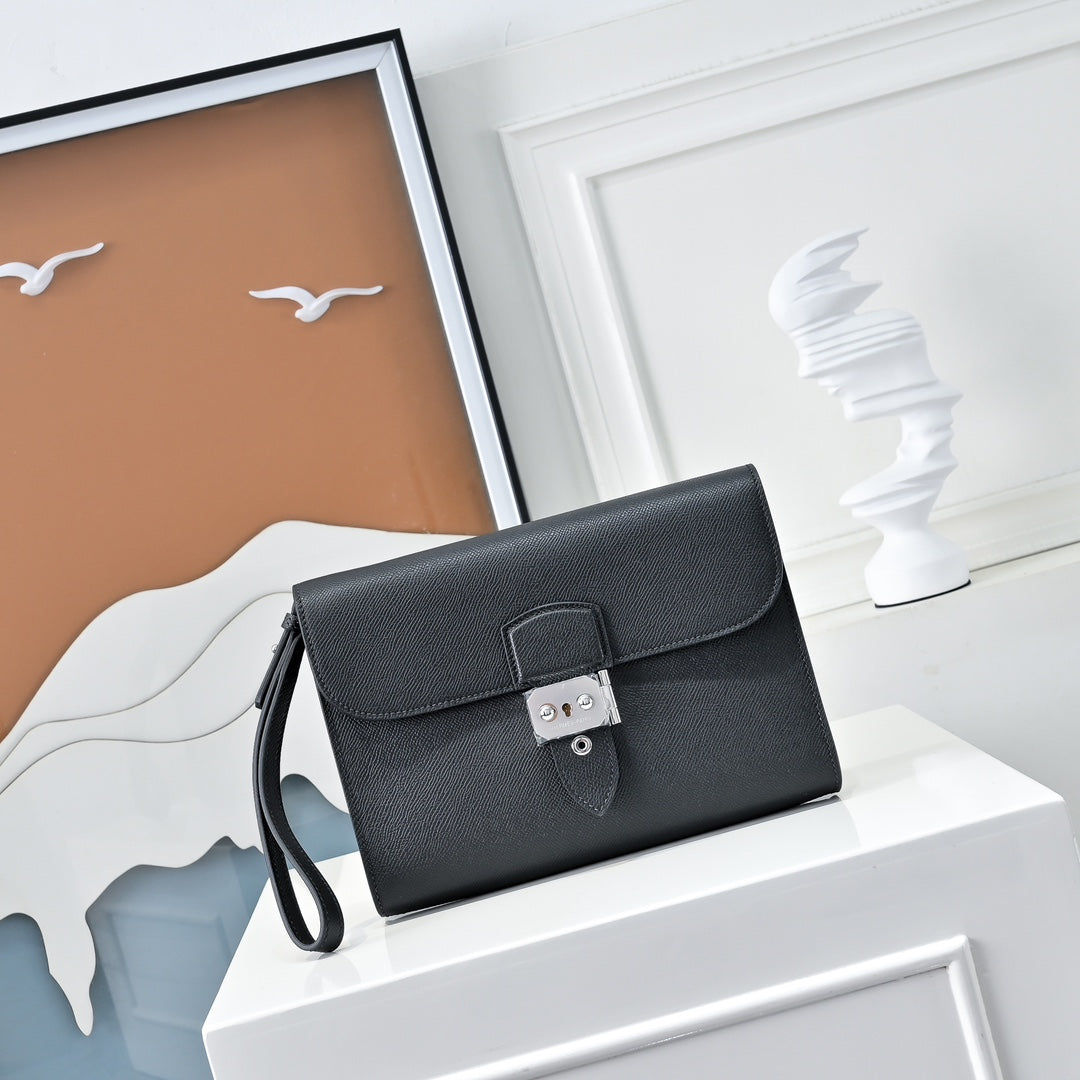 Hermès Sac a Depeches 24 | Epsom Calfskin | Black - Default Title - View 1