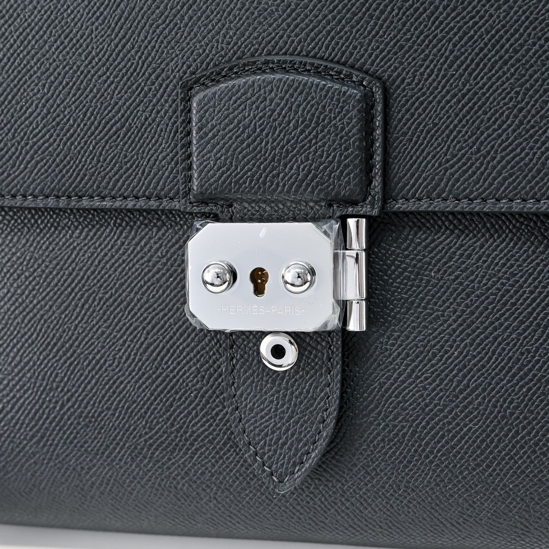 Hermès Sac a Depeches 24 | Epsom Calfskin | Black - Default Title - View 5