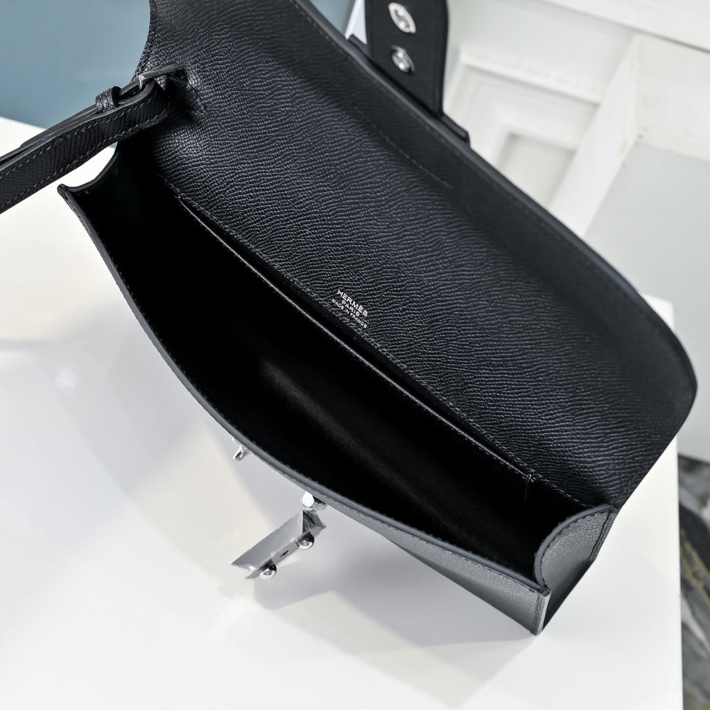 Hermès Sac a Depeches 24 | Epsom Calfskin | Black - Default Title - View 9