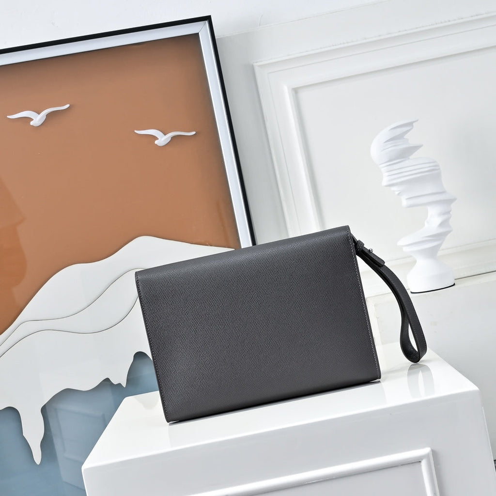 Hermès Sac a Depeches 24 Dark Gray Epsom Calfskin Leather Bag - Default Title - View 4
