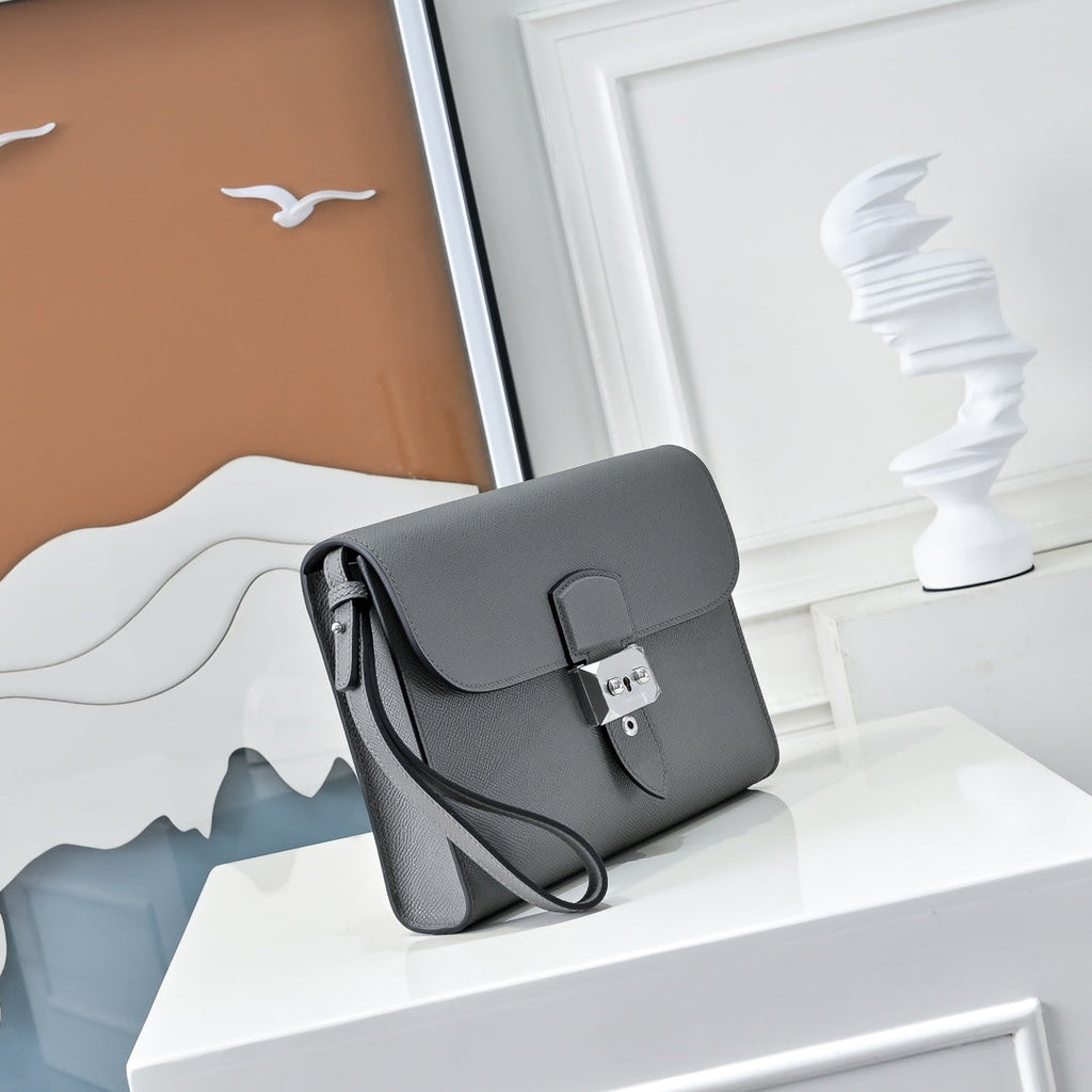 Hermès Sac a Depeches 24 – Gray Epsom Calfskin - Default Title - View 2