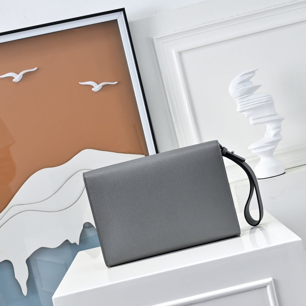 Hermès Sac a Depeches 24 in Gray Epsom Calfskin - Default Title - View 3