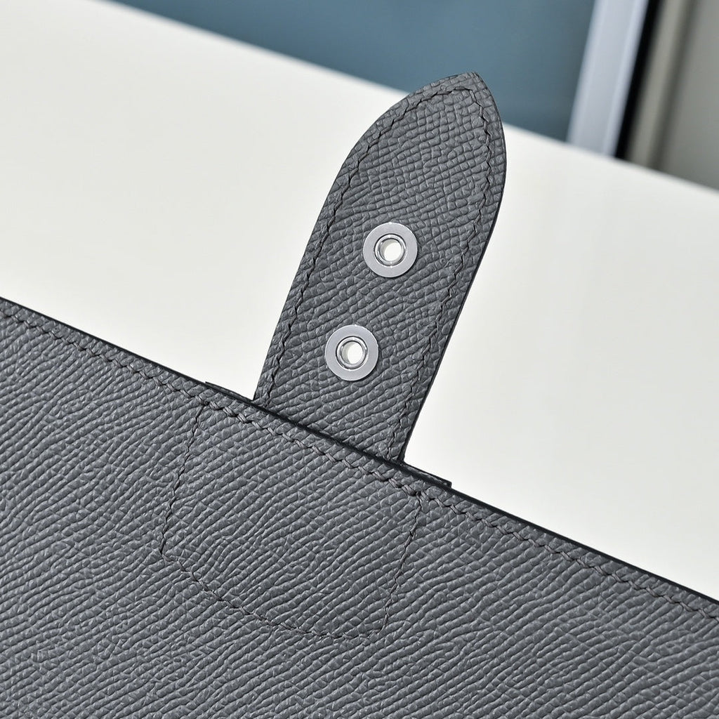 Hermès Sac a Depeches 24 in Gray Epsom Calfskin - Default Title - View 7