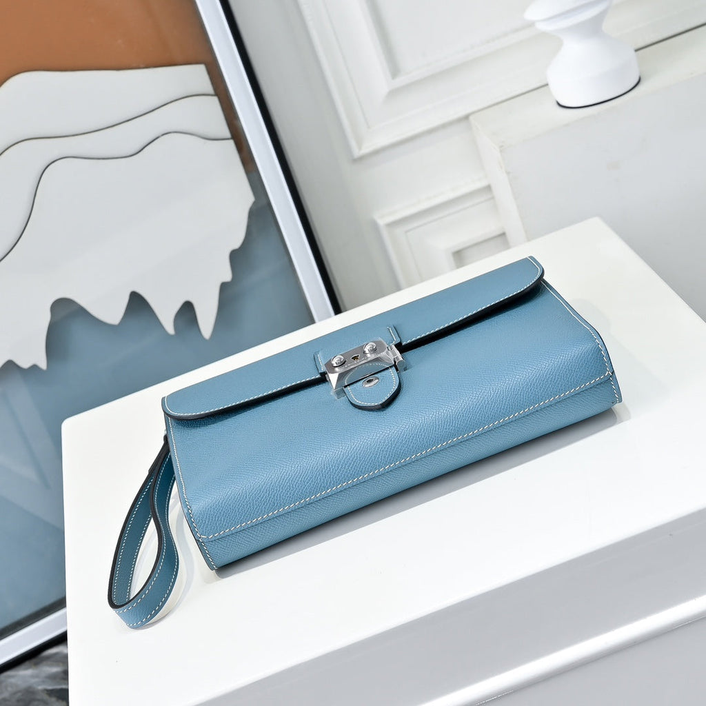 Hermès Sac a Depeches 24 – Blue Epsom Calfskin - Default Title - View 4