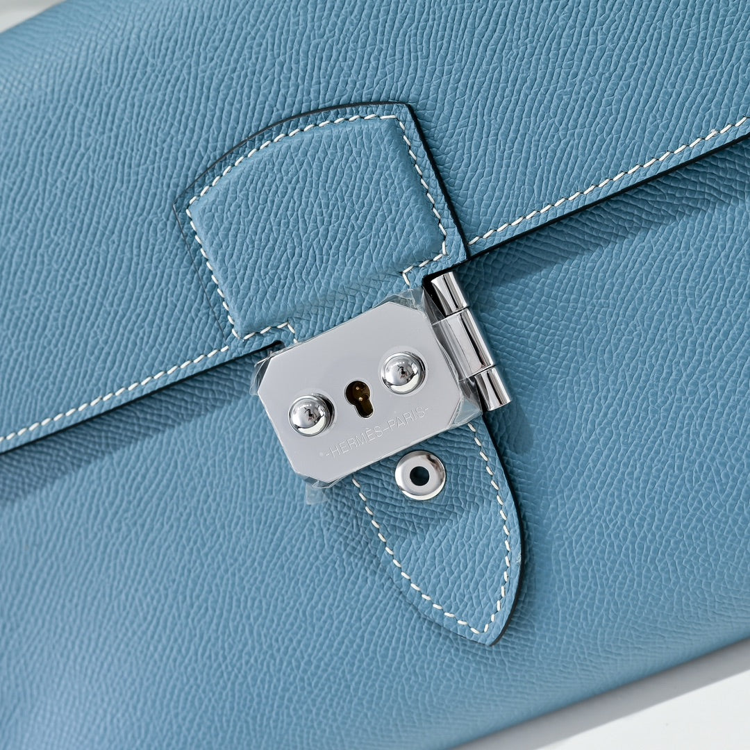Hermès Sac a Depeches 24 – Blue Epsom Calfskin - Default Title - View 5