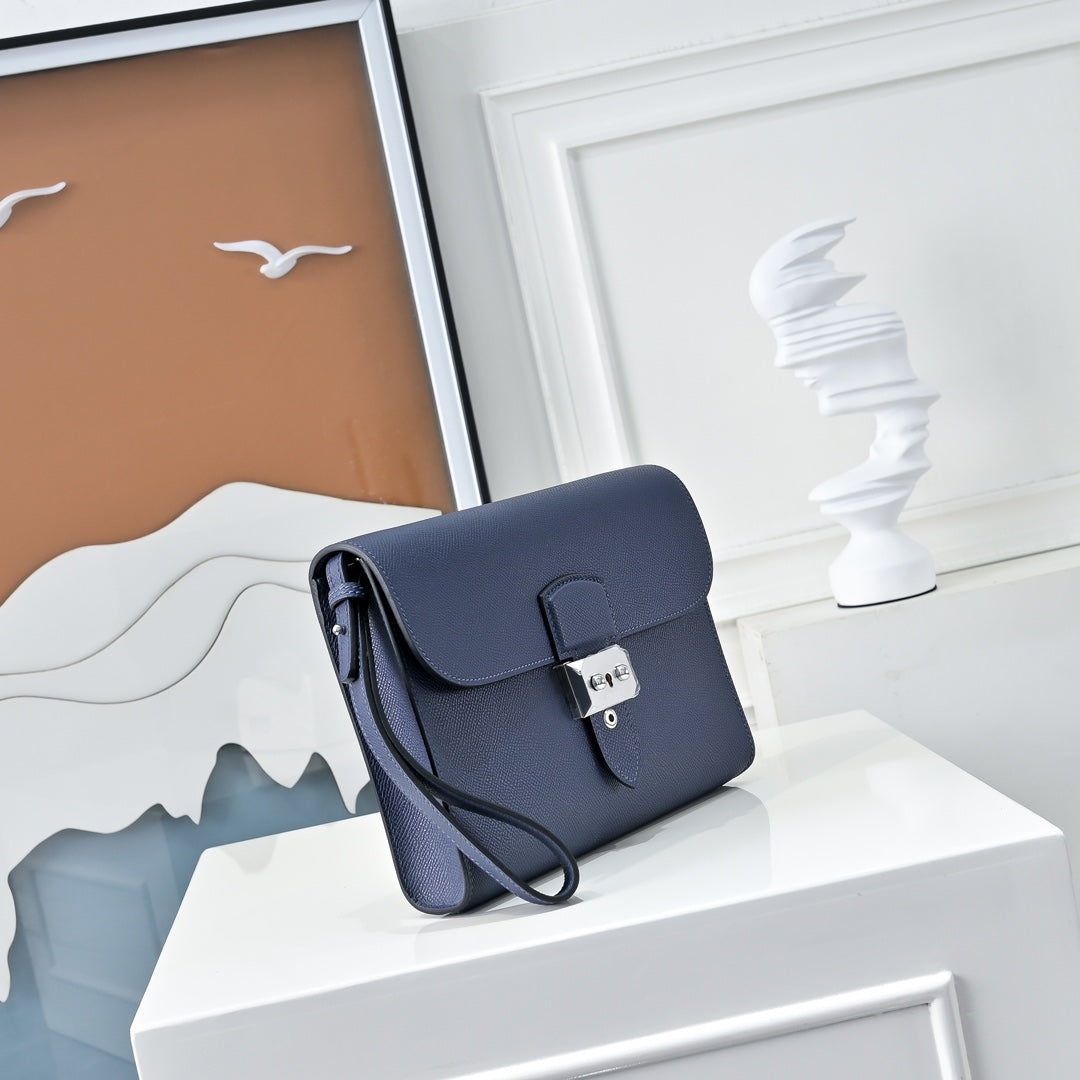 Hermès Sac a Depeches 24 | Epsom Calfskin | Navy - Default Title - View 2