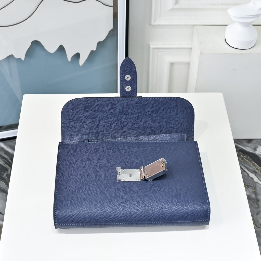 Hermès Sac a Depeches 24 | Epsom Calfskin | Navy - Default Title - View 6