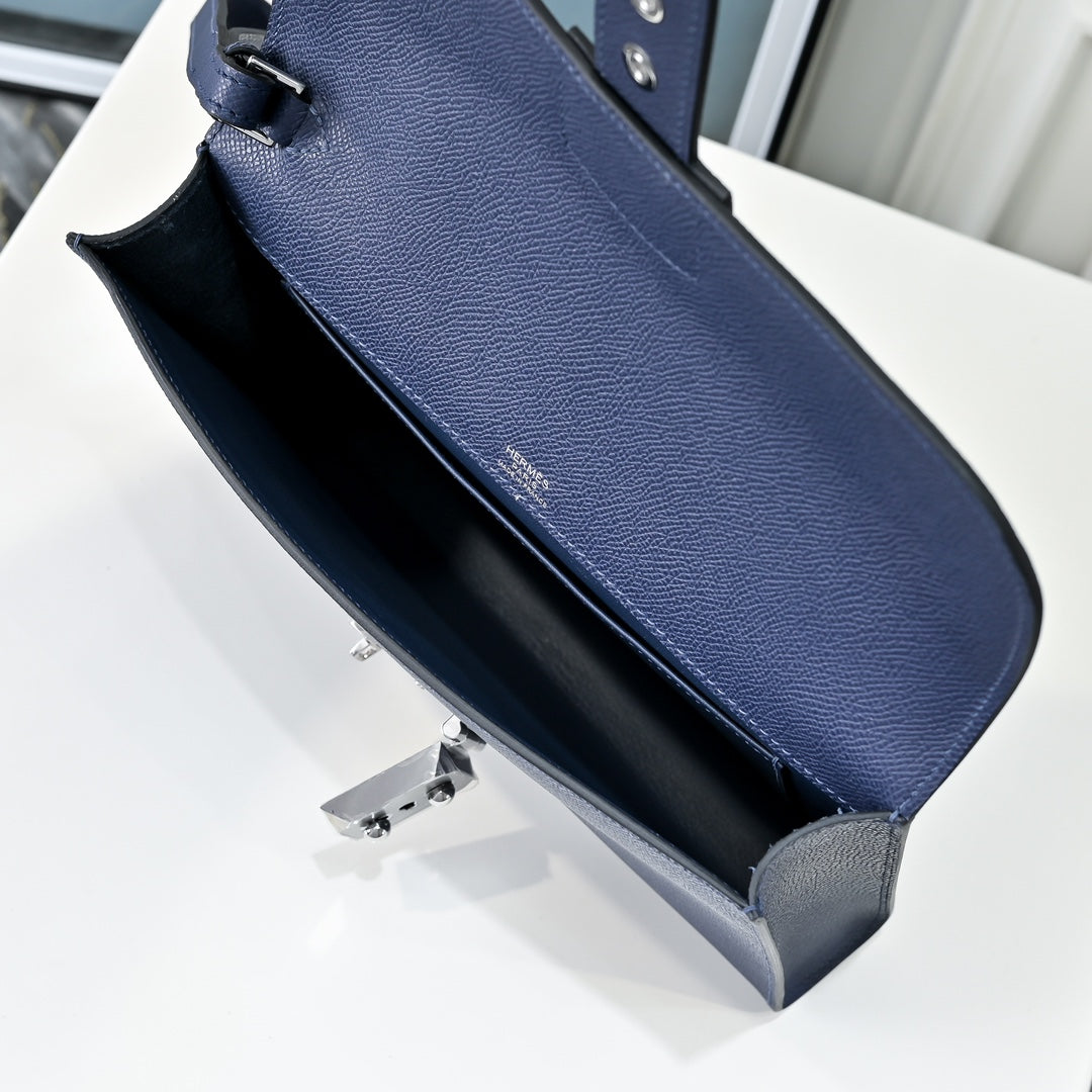 Hermès Sac a Depeches 24 | Epsom Calfskin | Navy - Default Title - View 9