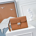Hermès Sac a Depeches 24 – Togo Calfskin Brown - Default Title - View 1