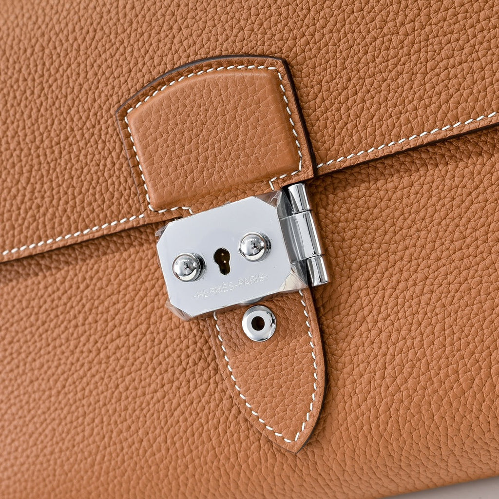 Hermès Sac a Depeches 24 – Togo Calfskin Brown - Default Title - View 6