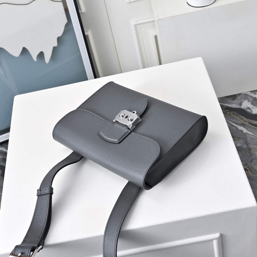 Hermès Sac Dépêche 21 – Dark Gray Epsom Calfskin Leather Bag