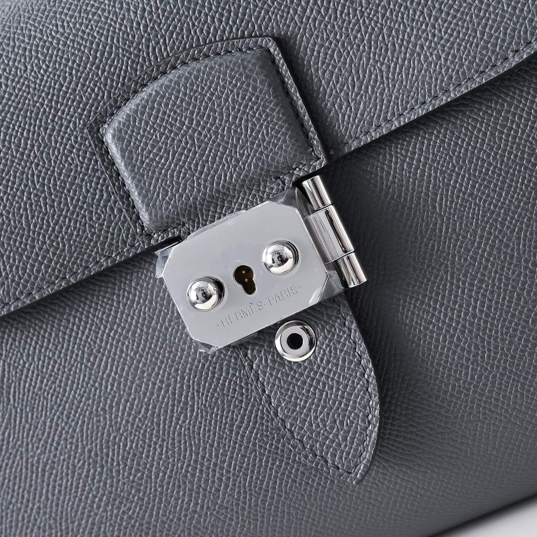 Hermès Sac Dépêche 21 – Dark Gray Epsom Calfskin Leather Bag