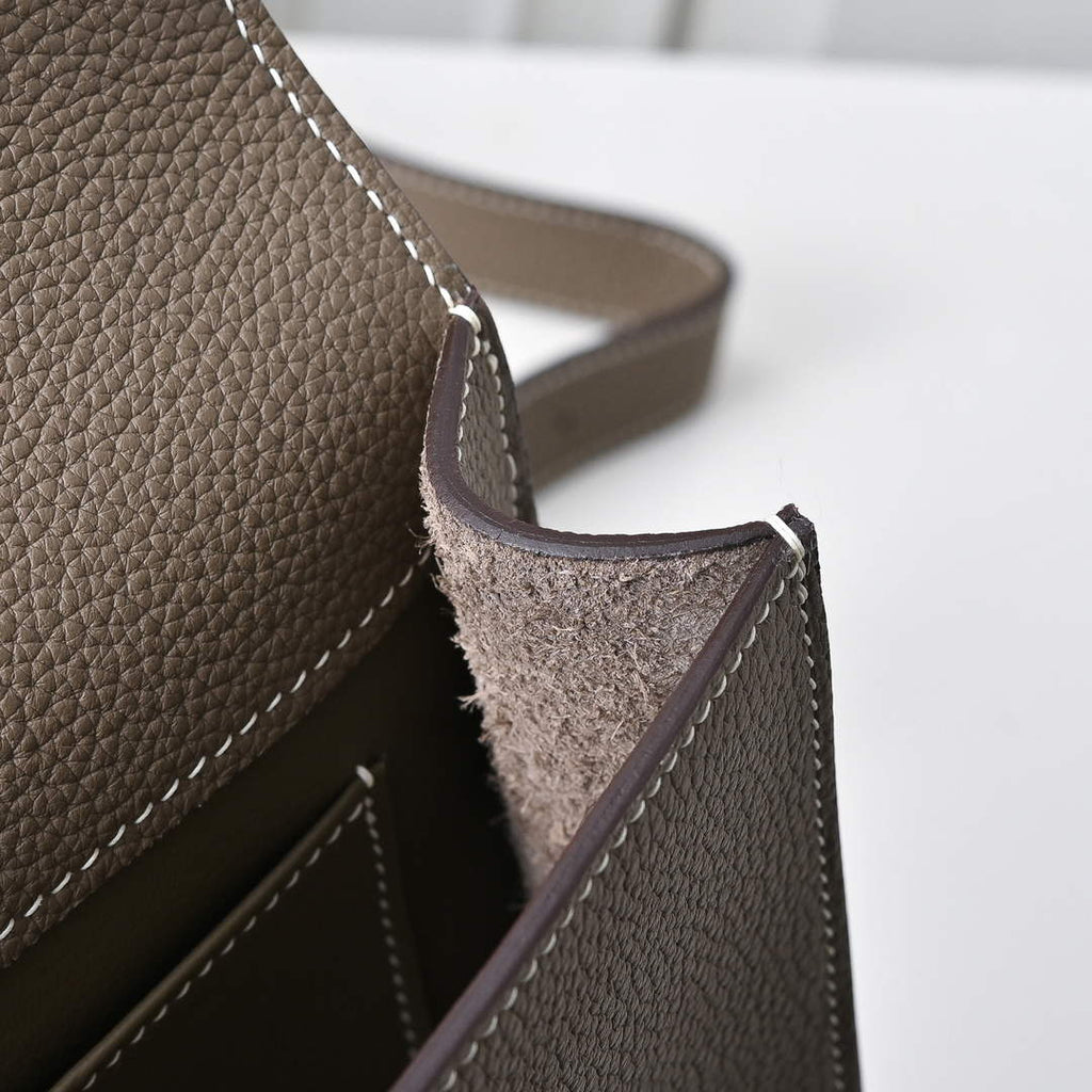 Hermès Sac Dépêche 21 – Gray & Silver Hardware – Epsom Calfskin