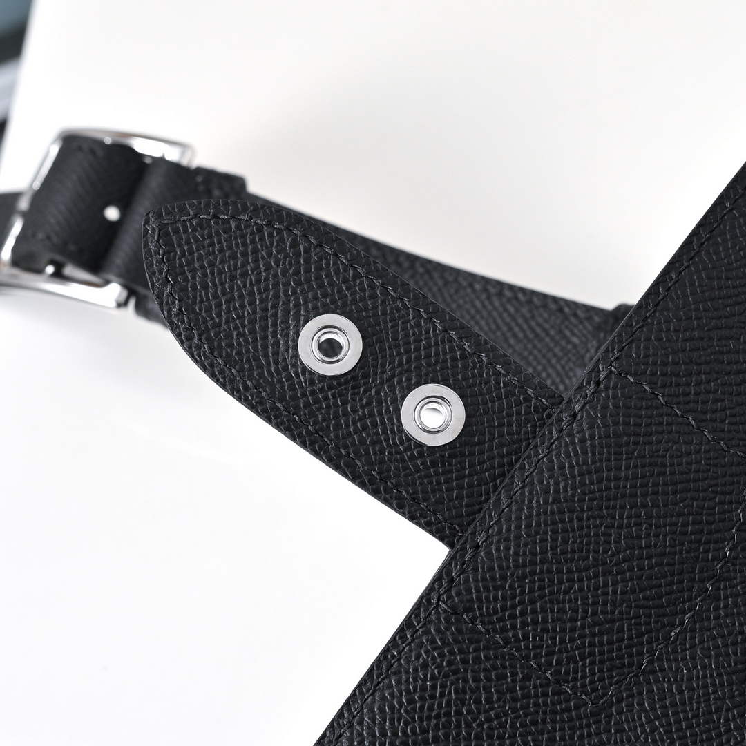 Hermès Sac Dépêche 21 Epsom Calfskin Black Bag