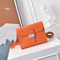 Hermès Sac Dépêche 21 – Looped Handle & Lockable Clasp – Orange Epsom Calfskin