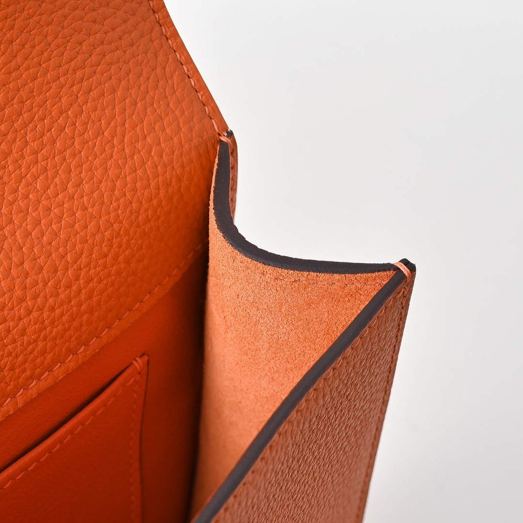 Hermès Sac Dépêche 21 – Looped Handle & Lockable Clasp – Orange Epsom Calfskin