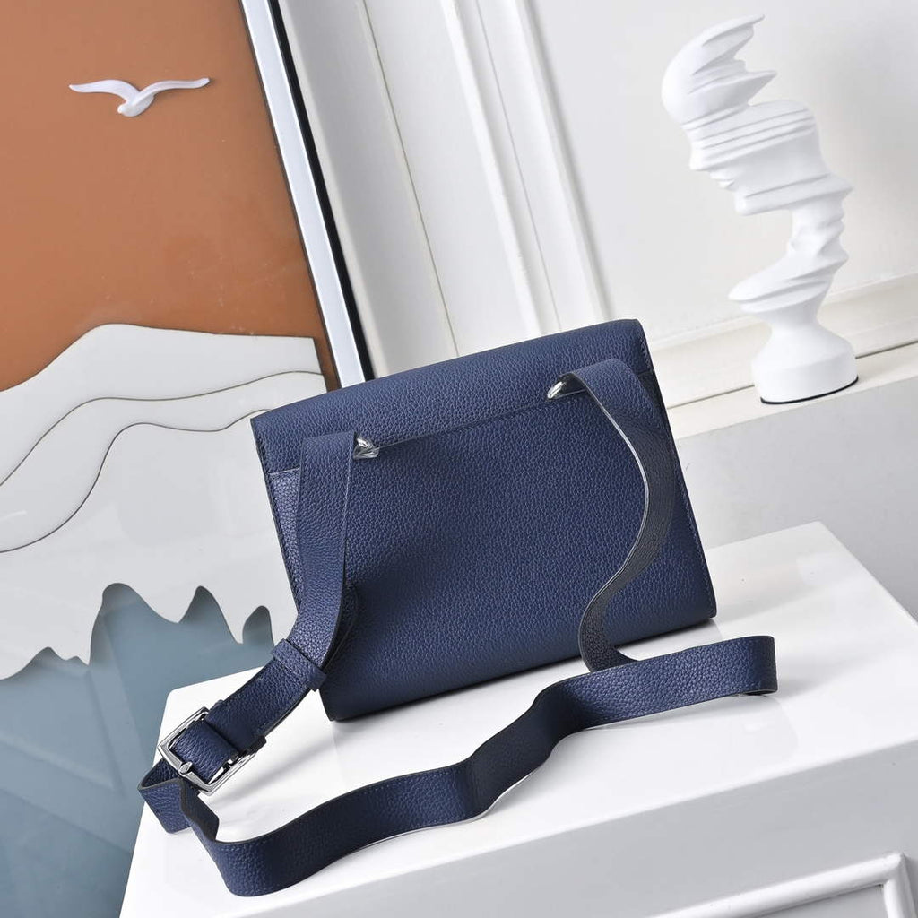 Small Size – Hermès Sac Dépêche 21 Bag – Navy Epsom Calfskin