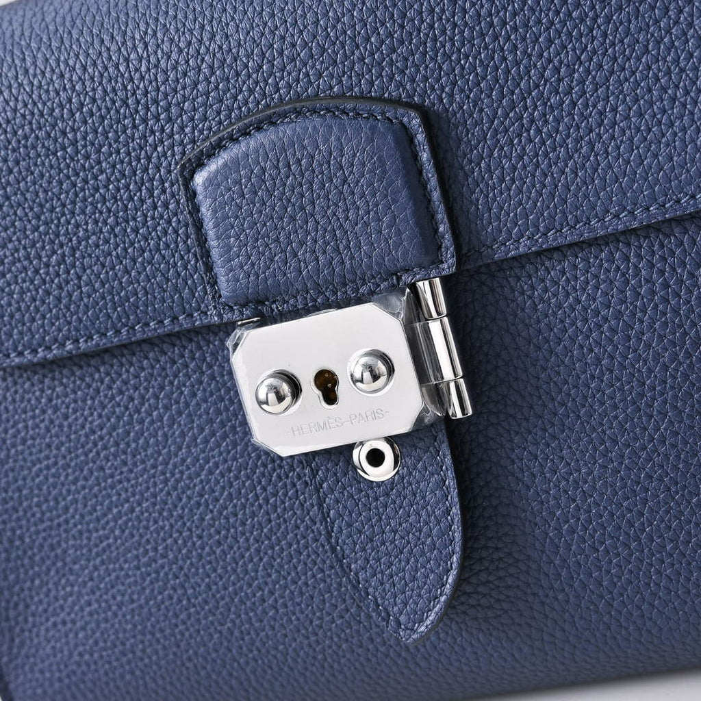 Small Size – Hermès Sac Dépêche 21 Bag – Navy Epsom Calfskin