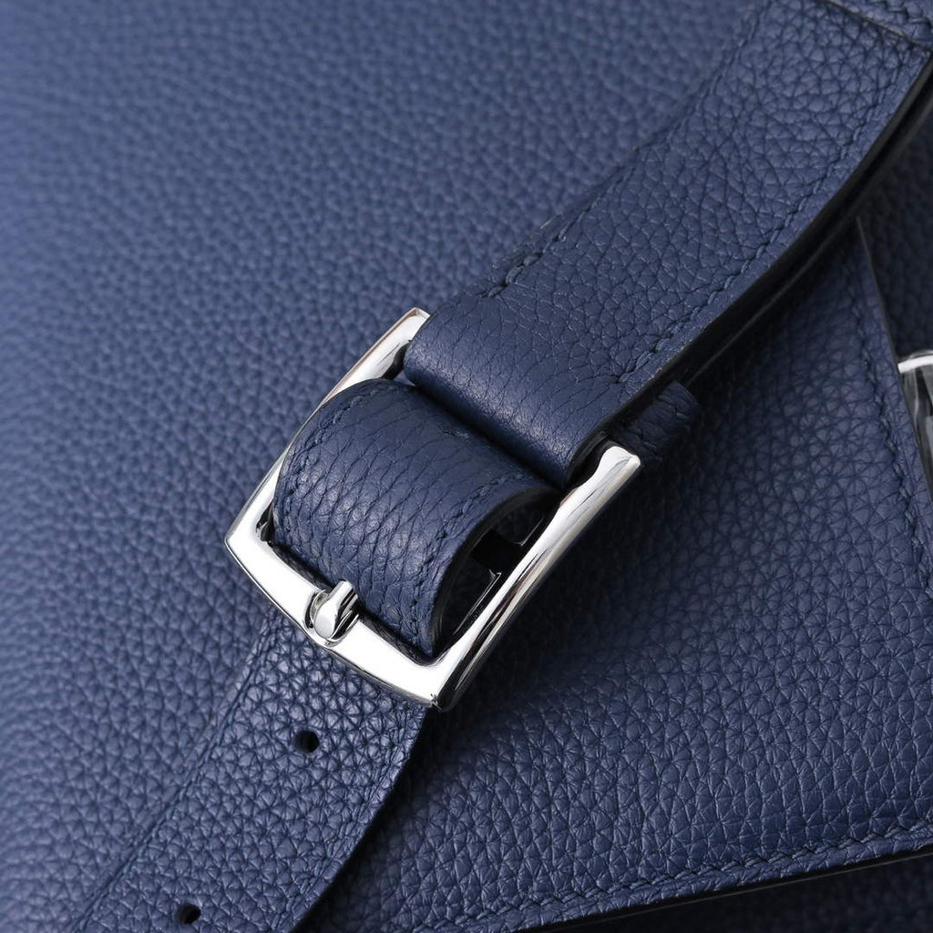 Small Size – Hermès Sac Dépêche 21 Bag – Navy Epsom Calfskin