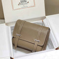 Hermès Steven Messenger Bag Togo leather Silver hardware 34cm Gray
