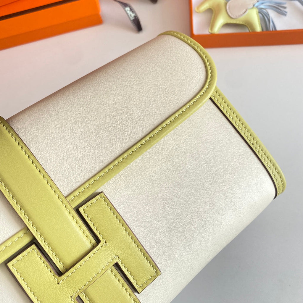 Hermes Wallet Clutch Swift Leather 29cm In Beige Green