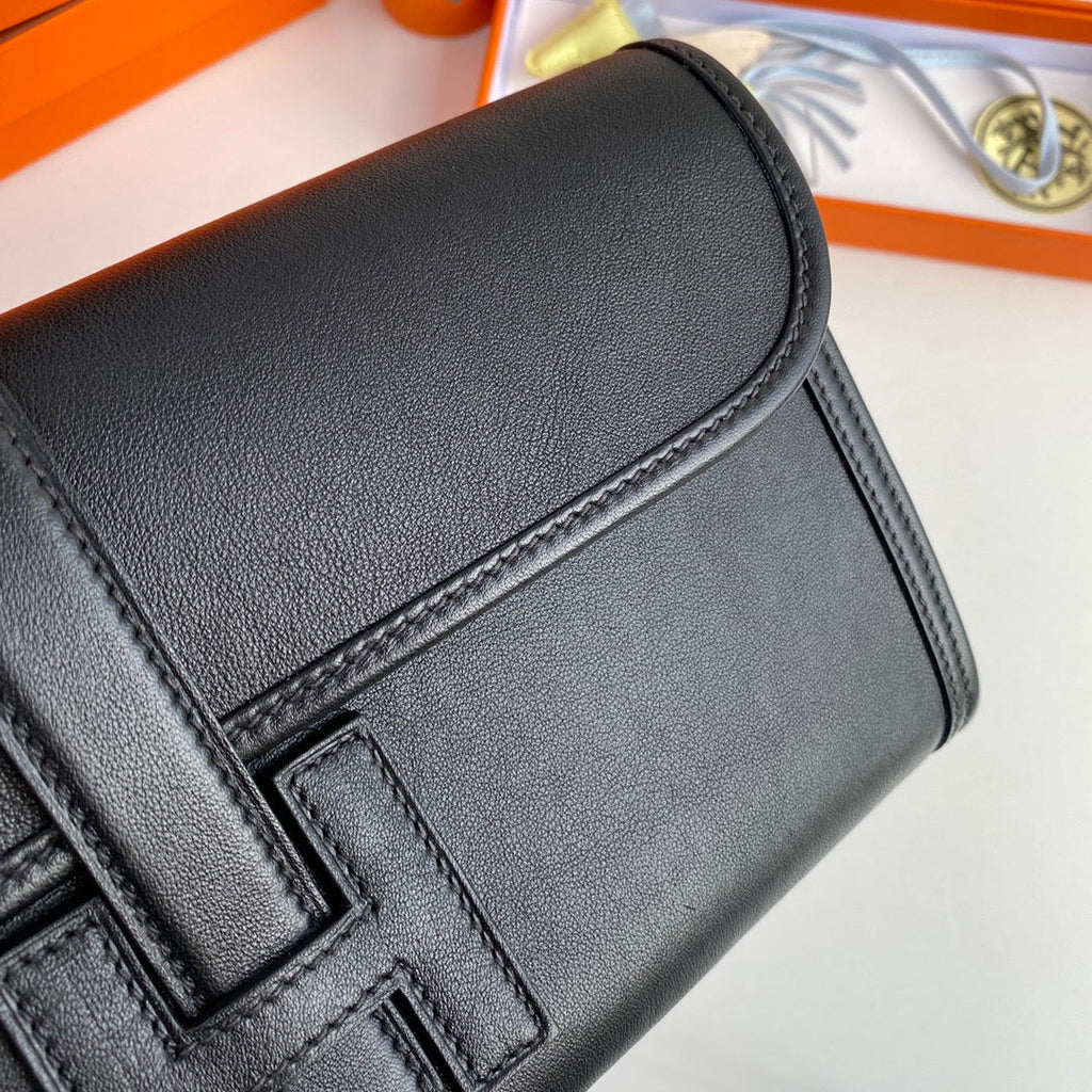 Hermes Wallet Clutch Swift Leather 29cm In Black