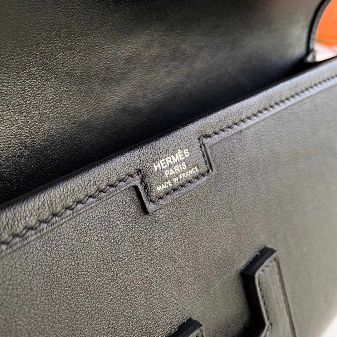 Hermes Wallet Clutch Swift Leather 29cm In Black