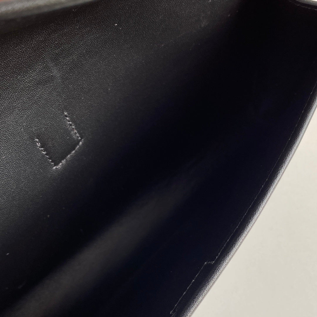 Hermes Wallet Clutch Swift Leather 29cm In Black