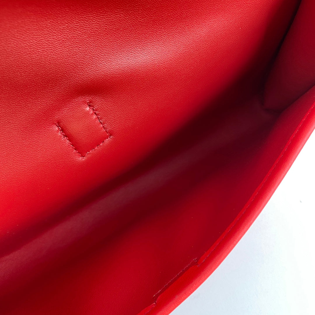 Hermes Wallet Clutch Swift Leather 29cm In Red