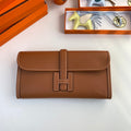 Hermes Wallet Clutch Swift Leather 29cm In Light Brown