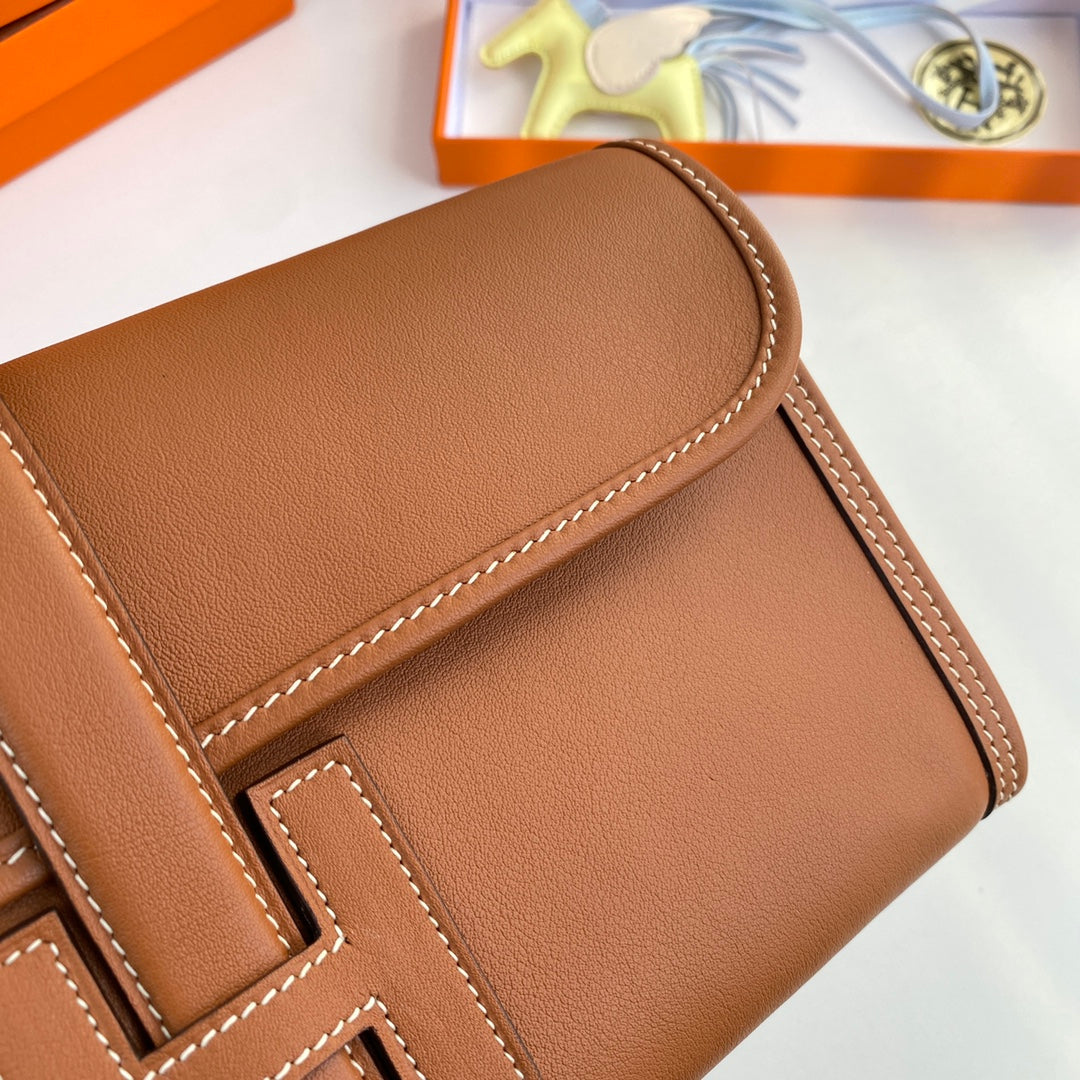 Hermes Wallet Clutch Swift Leather 29cm In Light Brown