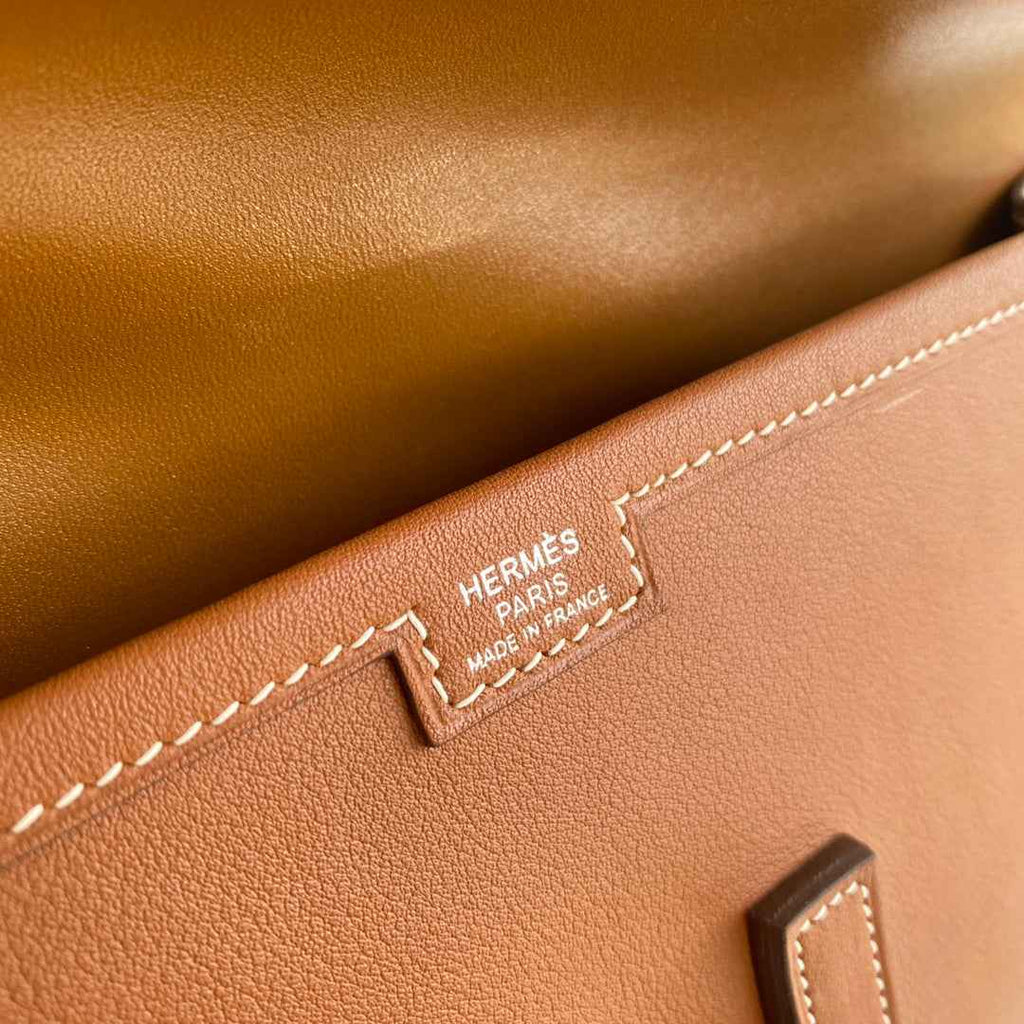 Hermes Wallet Clutch Swift Leather 29cm In Light Brown