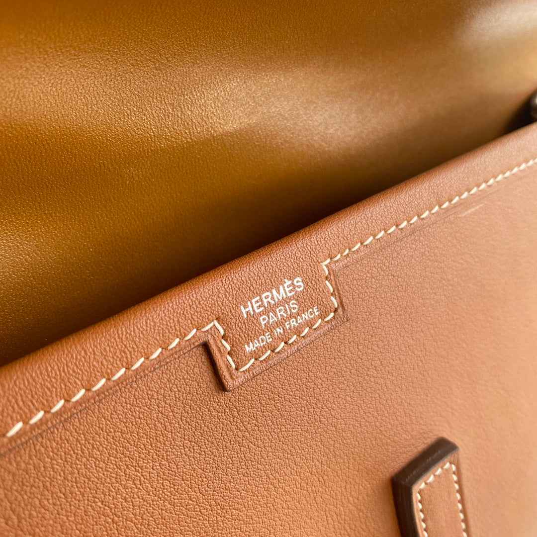 Hermes Wallet Clutch Swift Leather 29cm In Light Brown