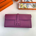Hermes Wallet Clutch Swift Leather 29cm In Purple