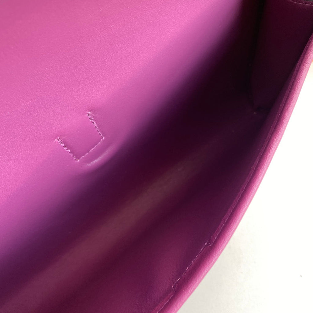 Hermes Wallet Clutch Swift Leather 29cm In Purple