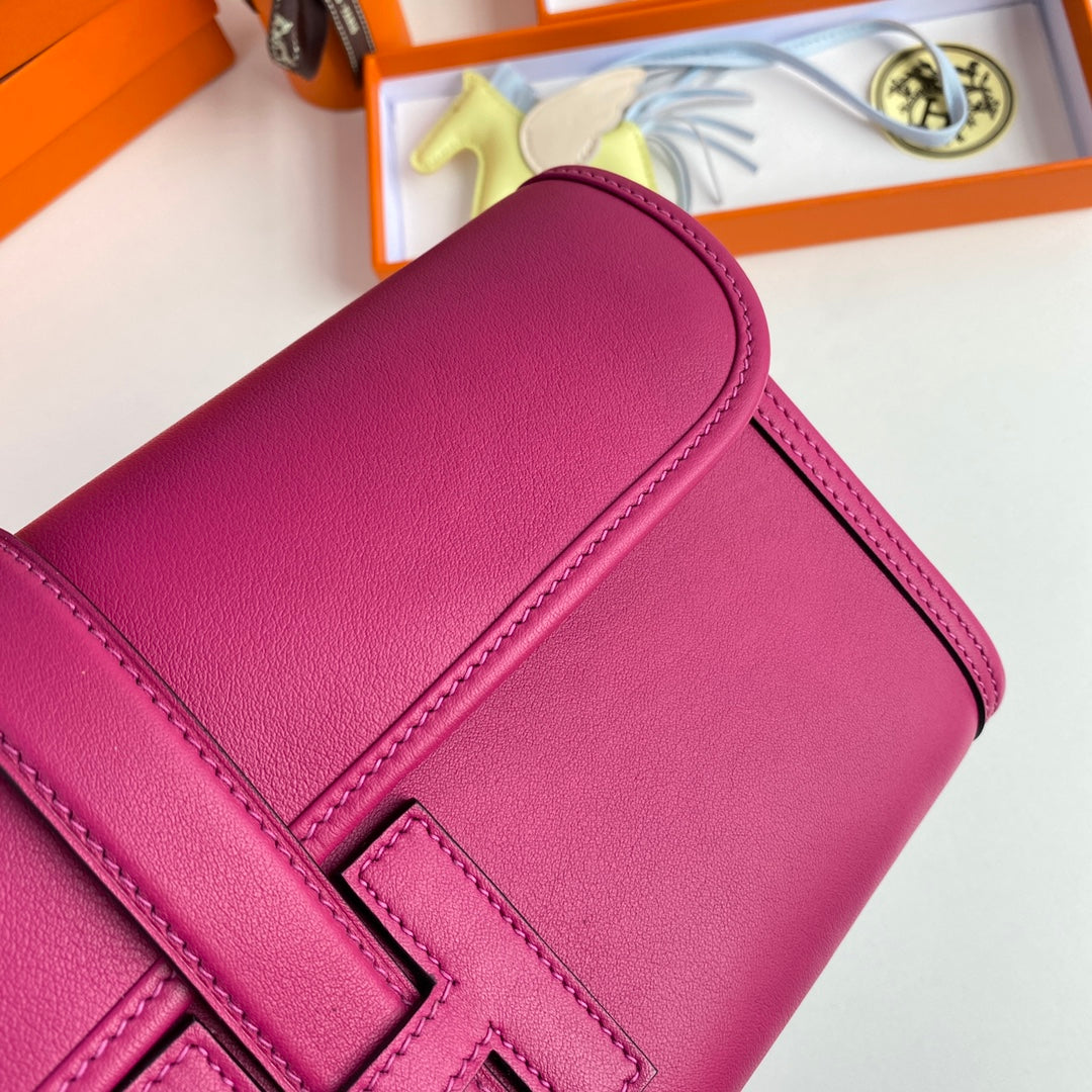 Hermes Wallet Clutch Swift Leather 29cm In Rose Plum