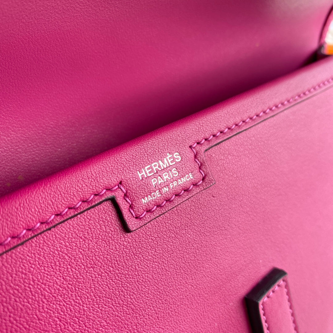 Hermes Wallet Clutch Swift Leather 29cm In Rose Plum