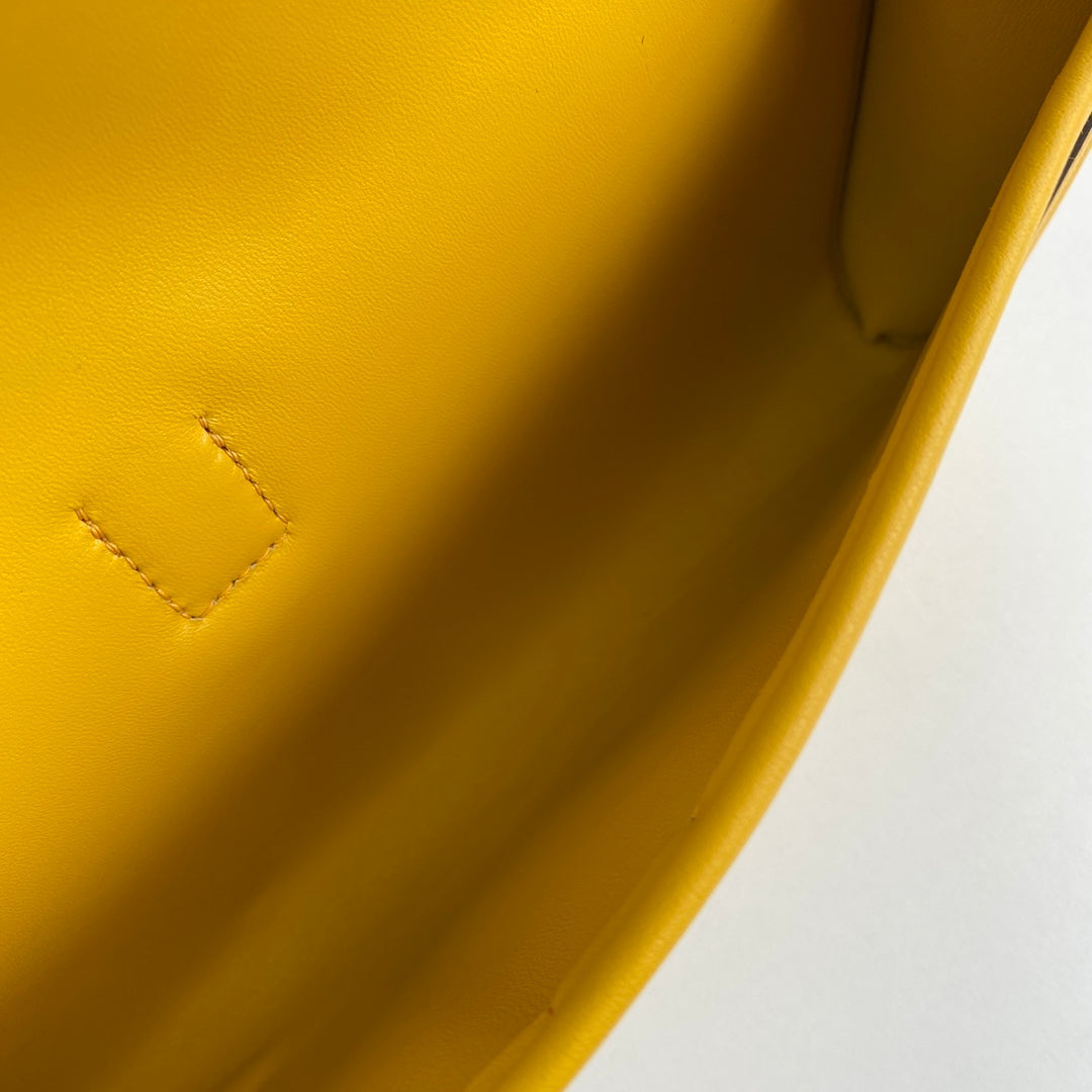 Hermes Wallet Clutch Swift Leather 29cm In Yellow